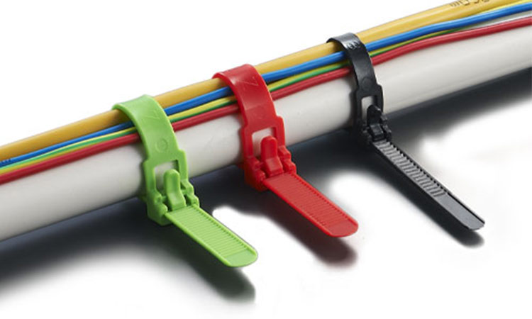 Releasable nylon cable ties