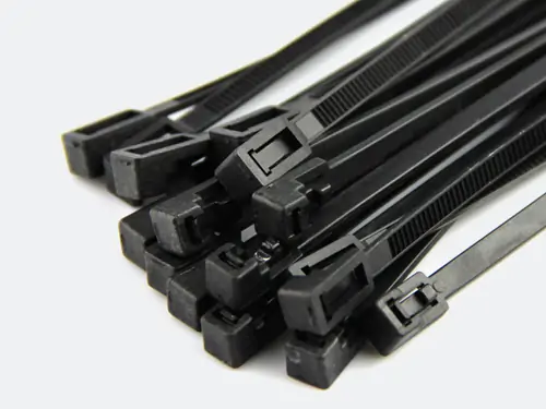 Releasable reusable nylon cable ties, adjustable plastic zip ties for industrial electrical wire harness arrangement and cable organization