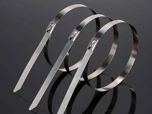 Stainless steel self-locking cable ties, metal zip ties for electrical wiring, cable management, outdoor engineering, corrosion-resistant and high tensile strength