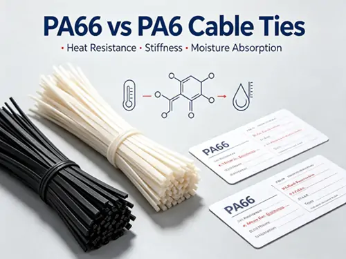 PA66 vs PA6 Nylon Cable Ties: Material Differences and Selection Guide